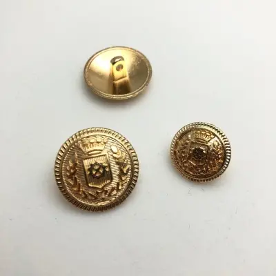 Metal Blazer Ceket Düğmesi, Altın Renk, 2 boy Seçeneği