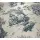 Touile De Jouy Özel Tasarım Pamuk Kumaş, Panama Dokuma, Perde İçin, Koyu lacivert Klasik desenli