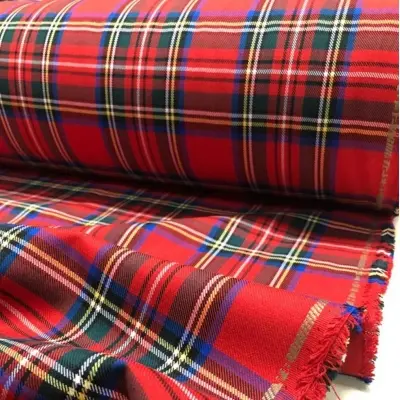 İskoç Kumaş, Manchester Scotch Ekose, Kırmızı Etek, Masa Örtüsü, Elbise Kumaşı