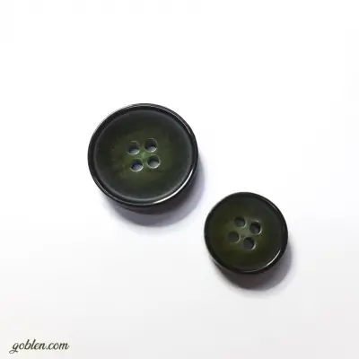Ceket Düğmesi, Haki Yeşil, Batik Desen, 32-24 No